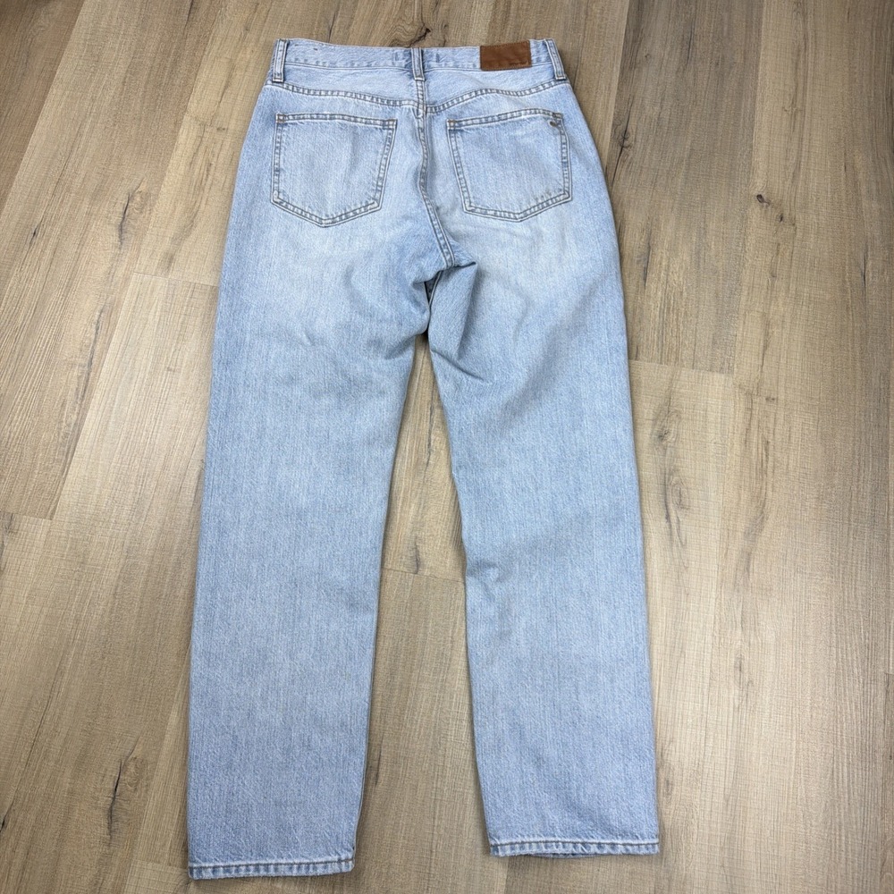 Madewell Perfect Vintage Jeans 27 High Rise 100% Cotton Light Wash Straight Leg - Picture 6 of 8